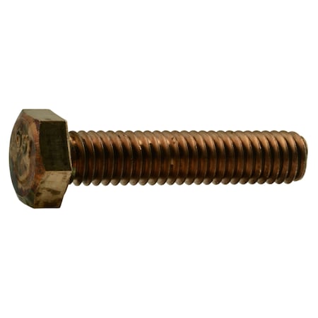5/16-18 Hex Head Cap Screw, Silicon Bronze, 1-1/2 In L, 6 PK